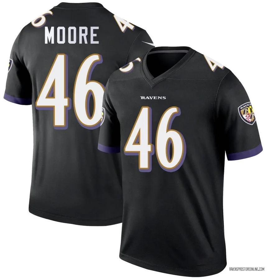Nick Moore Baltimore Ravens Men's Legend Nike Jersey - Black