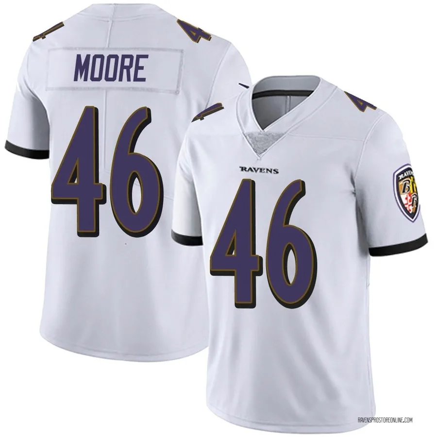 Nick Moore Baltimore Ravens Men's Limited Vapor Untouchable Nike Jersey - White
