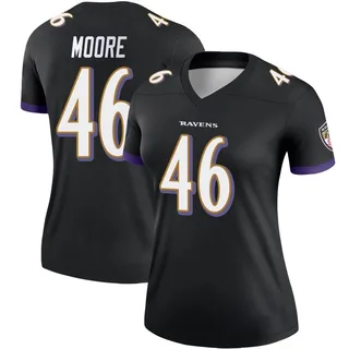 Nick Moore Baltimore Ravens Women's Legend Nike Jersey - Black