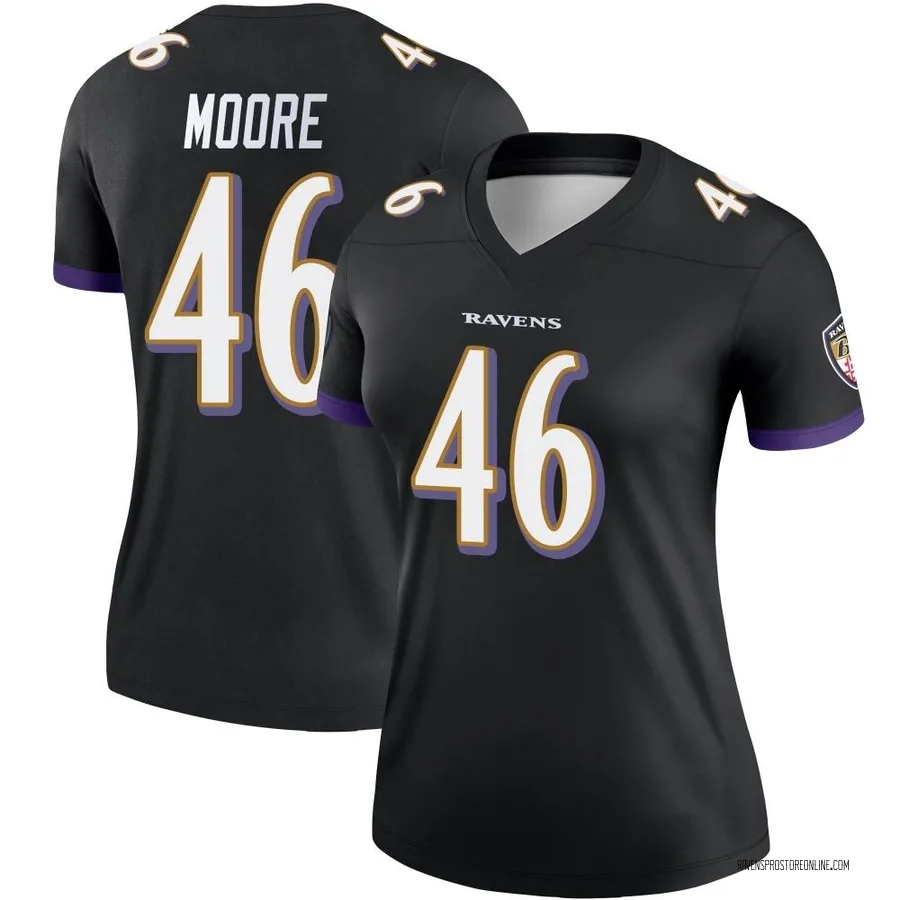 Nick Moore Baltimore Ravens Women's Legend Nike Jersey - Black