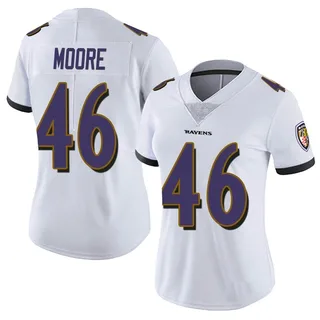 Nick Moore Baltimore Ravens Women's Limited Vapor Untouchable Nike Jersey - White