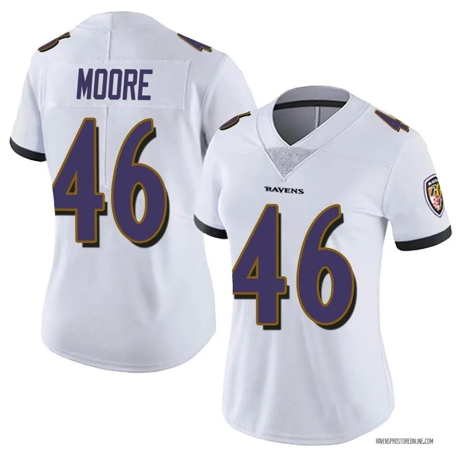 Nick Moore Baltimore Ravens Women's Limited Vapor Untouchable Nike Jersey - White
