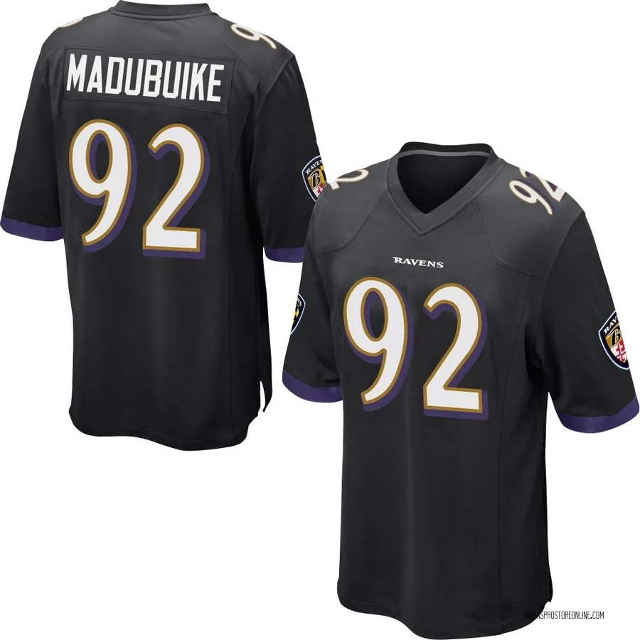 Nnamdi Madubuike Baltimore Ravens Men's Game Nike Jersey - Black