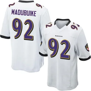 Nnamdi Madubuike Baltimore Ravens Men's Game Nike Jersey - White