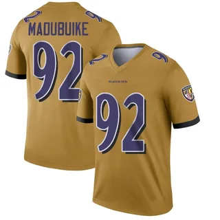 Nnamdi Madubuike Baltimore Ravens Men's Legend Inverted Nike Jersey - Gold