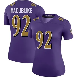 Nnamdi Madubuike Baltimore Ravens Women's Color Rush Legend Nike Jersey - Purple