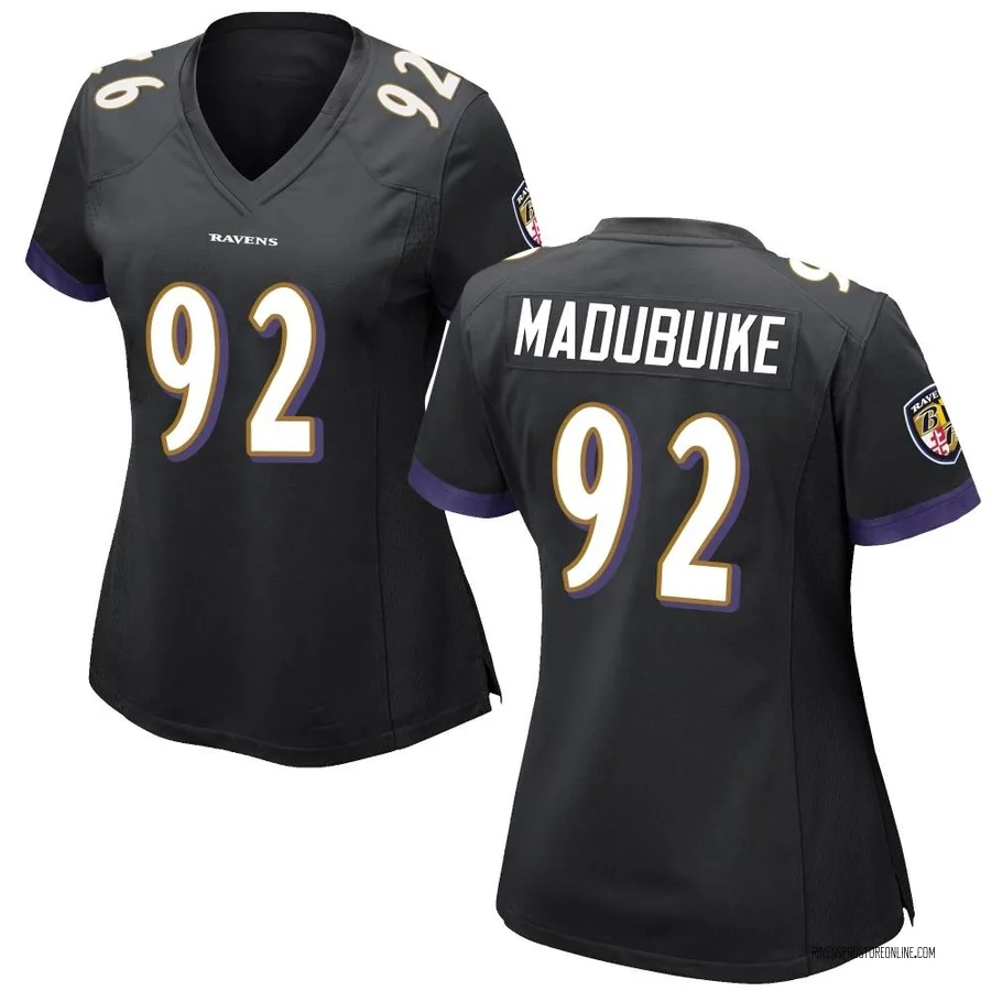 Nnamdi Madubuike Baltimore Ravens Women's Game Nike Jersey - Black