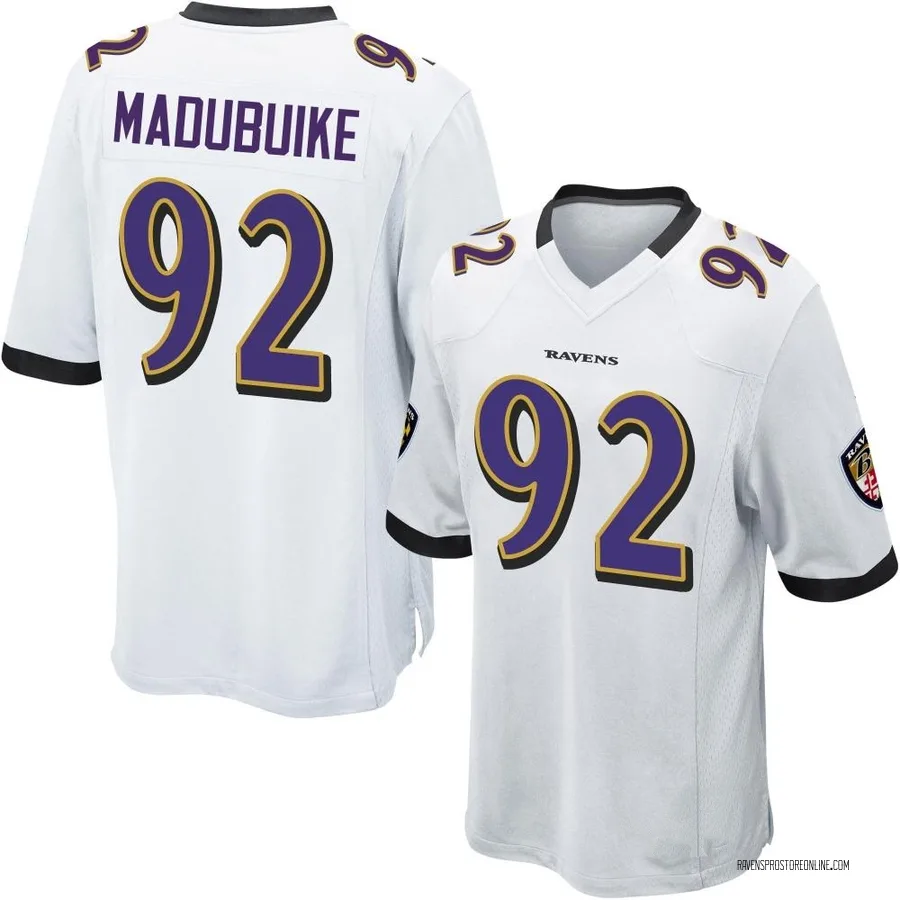 Nnamdi Madubuike Baltimore Ravens Youth Game Nike Jersey - White