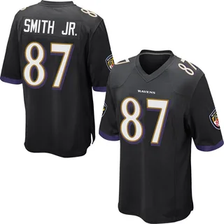 Octavian Smith Jr. Baltimore Ravens Men's Game Nike Jersey - Black