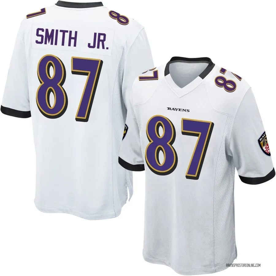 Octavian Smith Jr. Baltimore Ravens Men's Game Nike Jersey - White