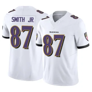 Octavian Smith Jr. Baltimore Ravens Men's Limited Vapor F.U.S.E. Nike Jersey - White