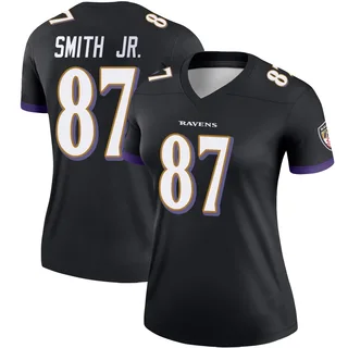 Octavian Smith Jr. Baltimore Ravens Women's Legend Nike Jersey - Black