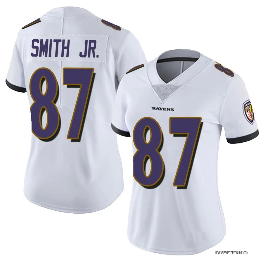 Octavian Smith Jr. Baltimore Ravens Women's Limited Vapor Untouchable Nike Jersey - White