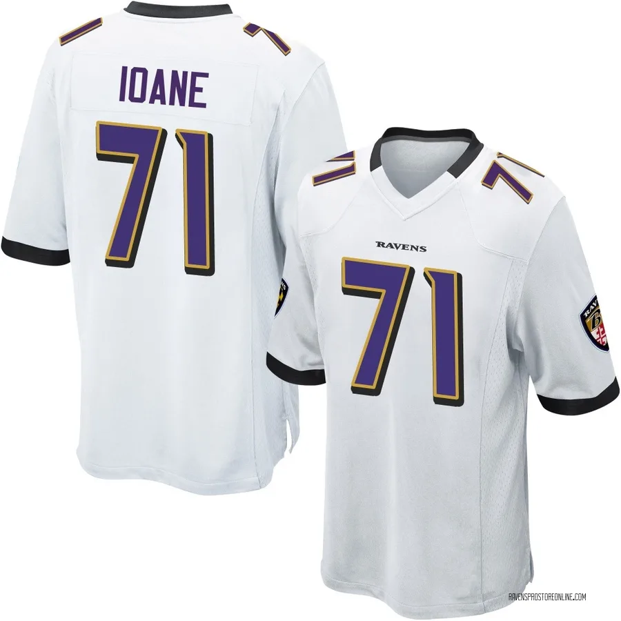 Olaivavega Ioane Baltimore Ravens Men's Game Nike Jersey - White