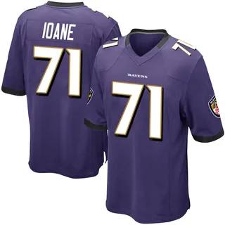 Olaivavega Ioane Baltimore Ravens Men's Game Team Color Nike Jersey - Purple