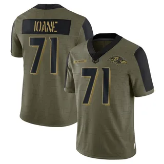 Olaivavega Ioane Baltimore Ravens Men's Limited 2021 Salute To Service Nike Jersey - Olive