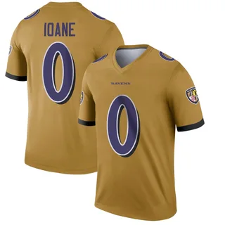 Olaivavega Ioane Baltimore Ravens Youth Legend Inverted Nike Jersey - Gold