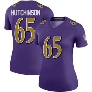 Ozzie Hutchinson Baltimore Ravens Women's Color Rush Legend Nike Jersey - Purple