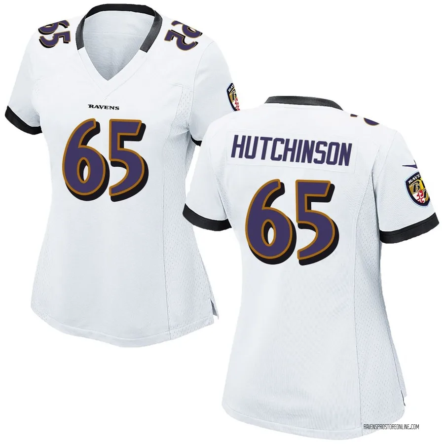 Ozzie Hutchinson Baltimore Ravens Women's Game Nike Jersey - White
