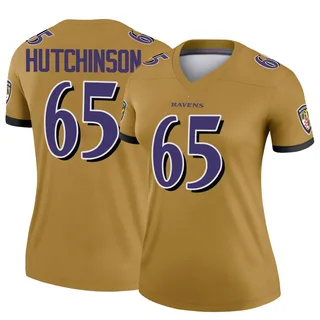 Ozzie Hutchinson Baltimore Ravens Women's Legend Inverted Nike Jersey - Gold