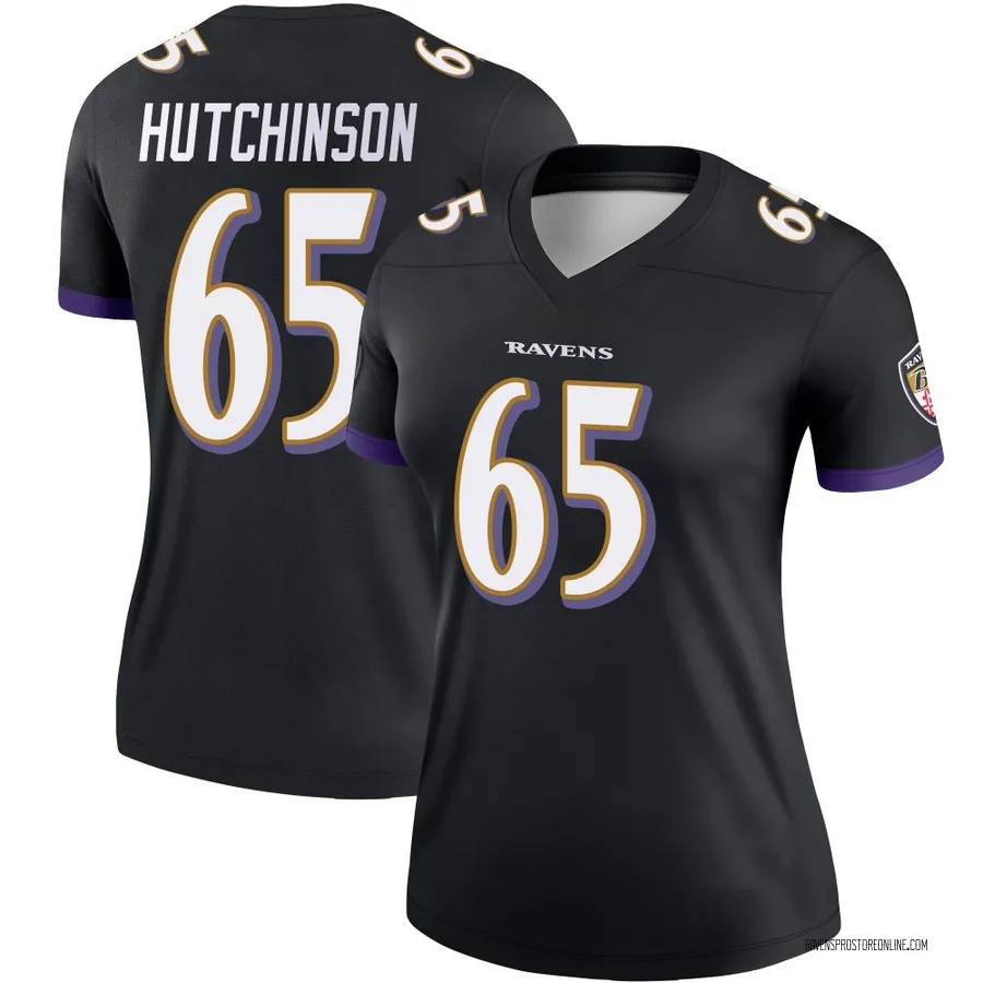 Ozzie Hutchinson Baltimore Ravens Women's Legend Nike Jersey - Black
