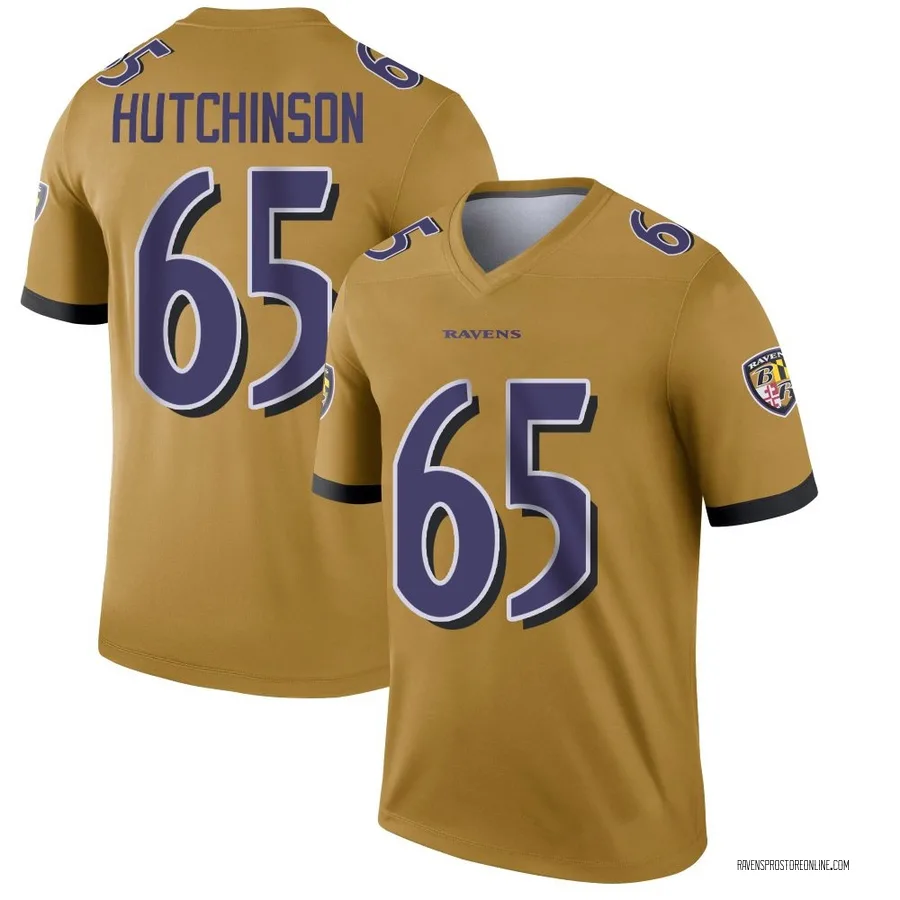Ozzie Hutchinson Baltimore Ravens Youth Legend Inverted Nike Jersey - Gold