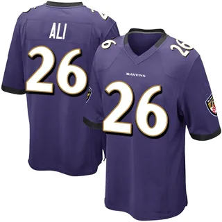 Rasheen Ali Baltimore Ravens Men's Game Team Color Nike Jersey - Purple