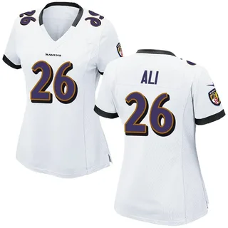 Rasheen Ali Baltimore Ravens Women's Game Nike Jersey - White