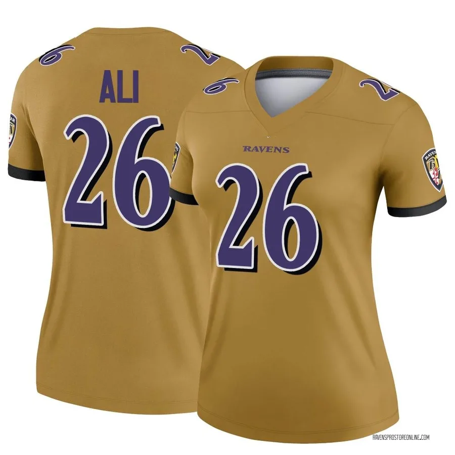 Rasheen Ali Baltimore Ravens Women's Legend Inverted Nike Jersey - Gold