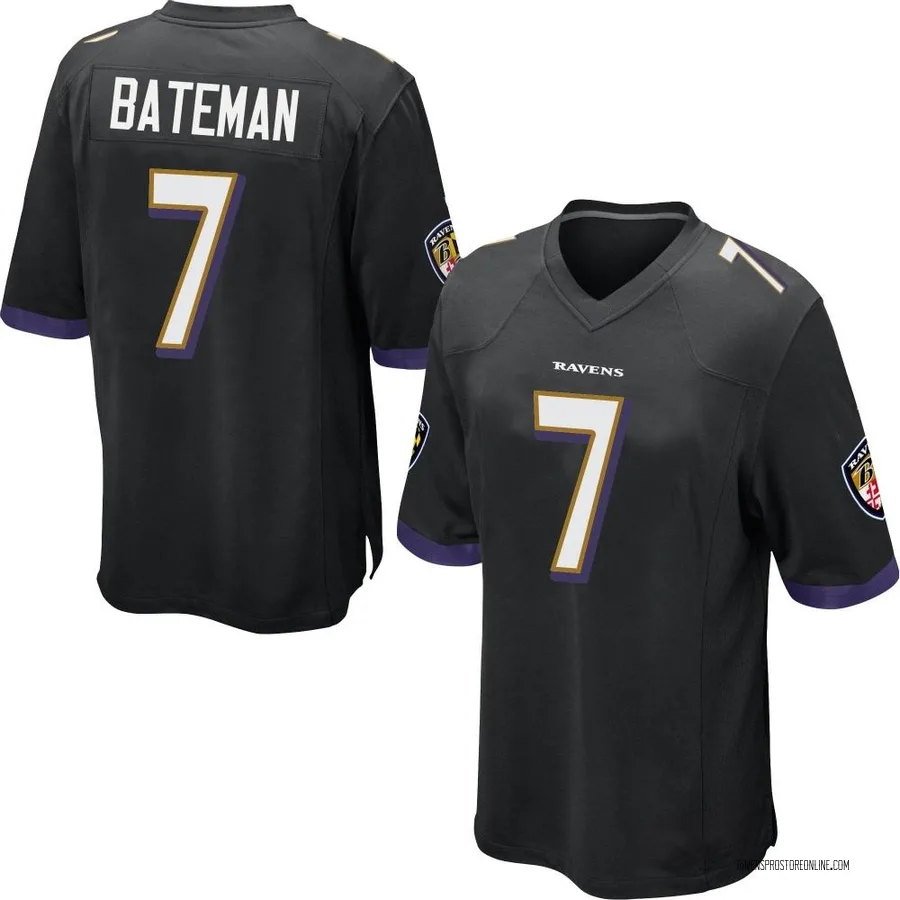 Rashod Bateman Baltimore Ravens Men's Game Nike Jersey - Black