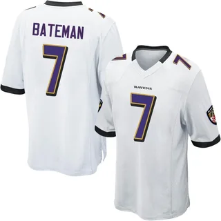 Rashod Bateman Baltimore Ravens Men's Game Nike Jersey - White