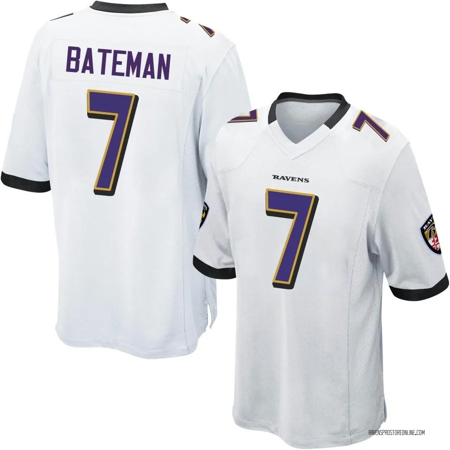 Rashod Bateman Baltimore Ravens Men's Game Nike Jersey - White