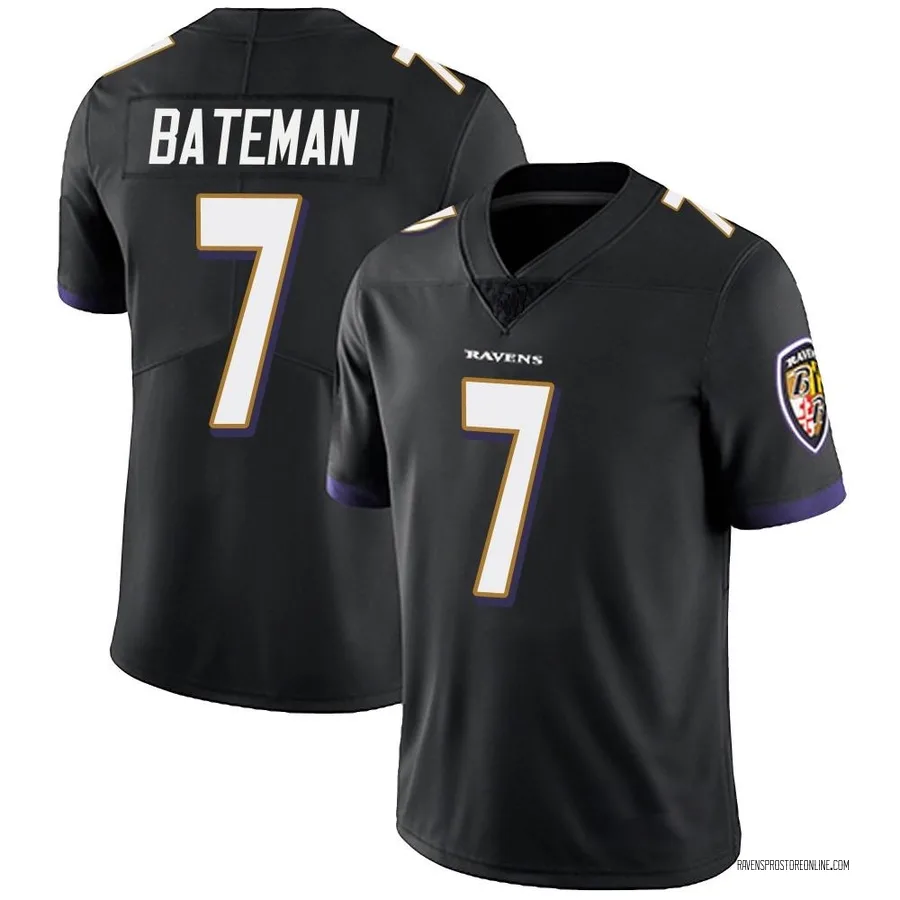 Rashod Bateman Baltimore Ravens Men's Limited Alternate Vapor Untouchable Nike Jersey - Black