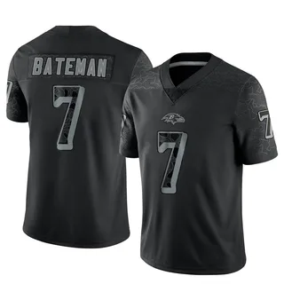 Rashod Bateman Baltimore Ravens Men's Limited Reflective Nike Jersey - Black