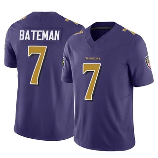 Rashod Bateman Baltimore Ravens Men's Limited Vapor F.U.S.E. Nike Jersey - Purple