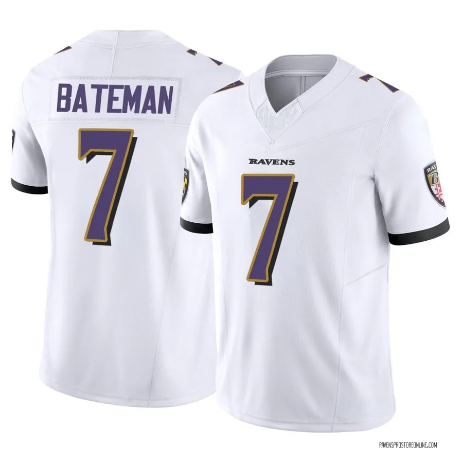 Rashod Bateman Baltimore Ravens Men's Limited Vapor F.U.S.E. Nike Jersey - White