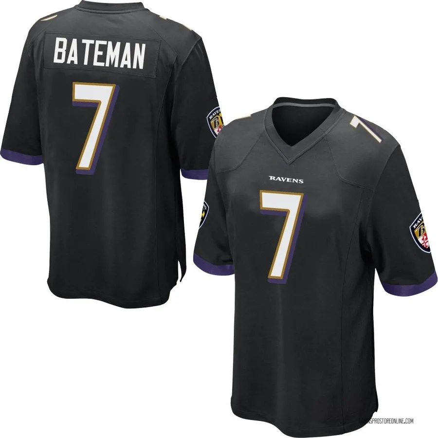 Rashod Bateman Baltimore Ravens Youth Game Nike Jersey - Black