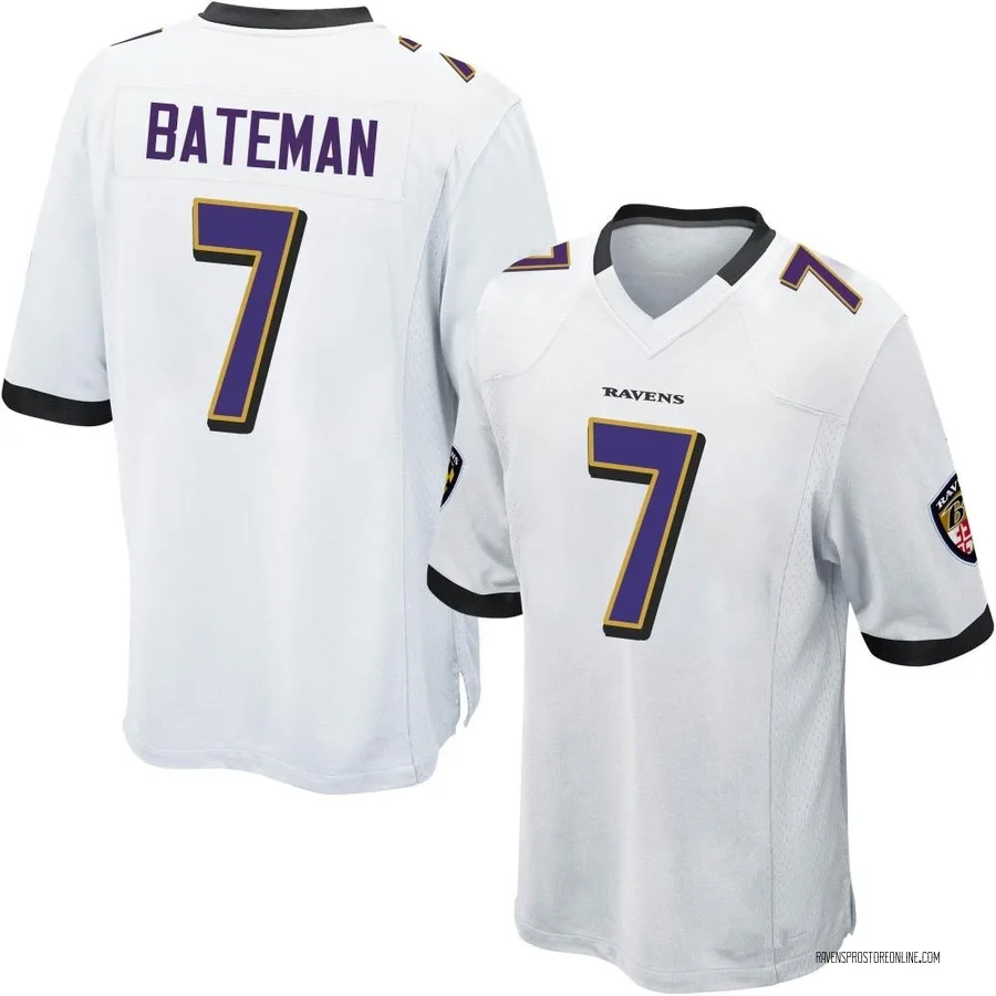 Rashod Bateman Baltimore Ravens Youth Game Nike Jersey - White