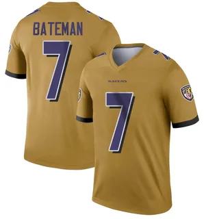 Rashod Bateman Baltimore Ravens Youth Legend Inverted Nike Jersey - Gold