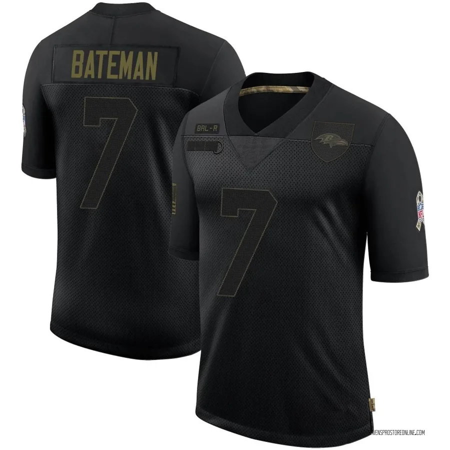 Rashod Bateman Baltimore Ravens Youth Limited 2020 Salute To Service Nike Jersey - Black