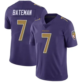 Rashod Bateman Baltimore Ravens Youth Limited Color Rush Vapor Untouchable Nike Jersey - Purple