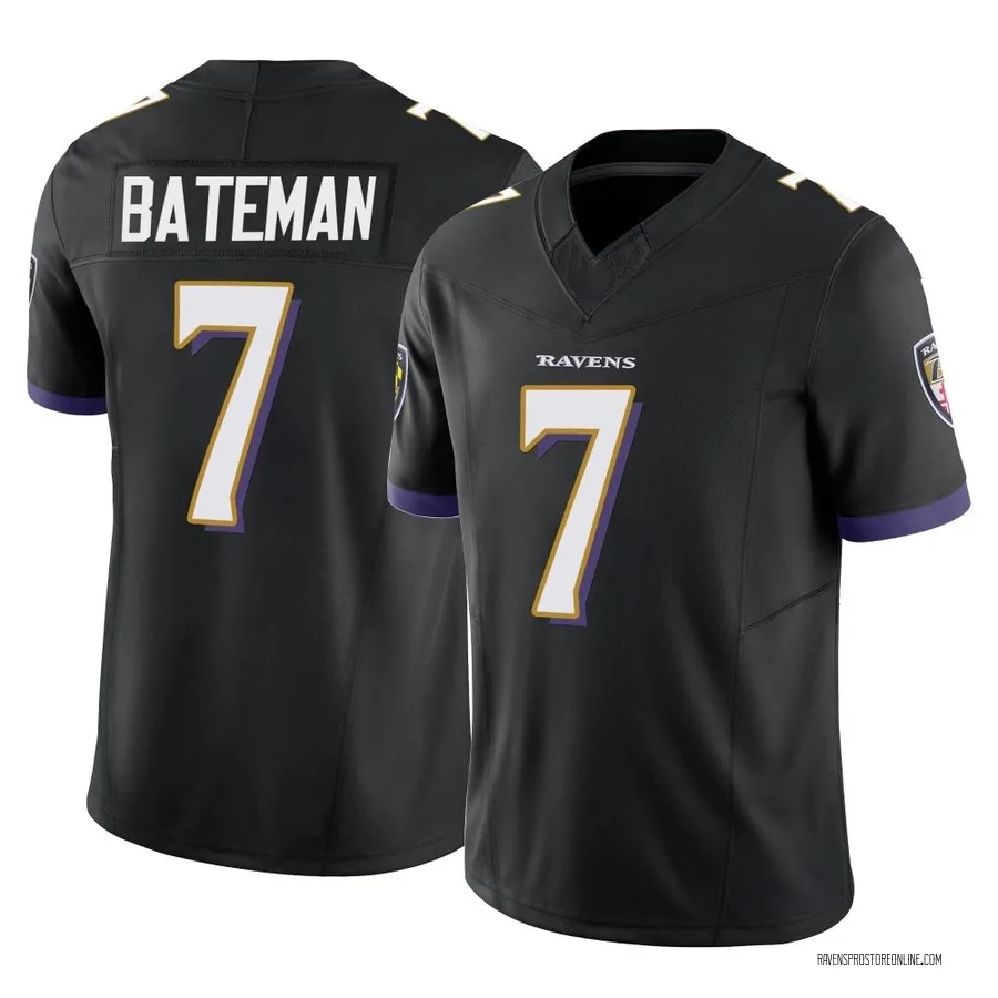 Rashod Bateman Baltimore Ravens Youth Limited Vapor F.U.S.E. Nike Jersey - Black