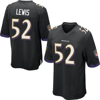 Ray Lewis Baltimore Ravens Men's Game Nike Jersey - Black