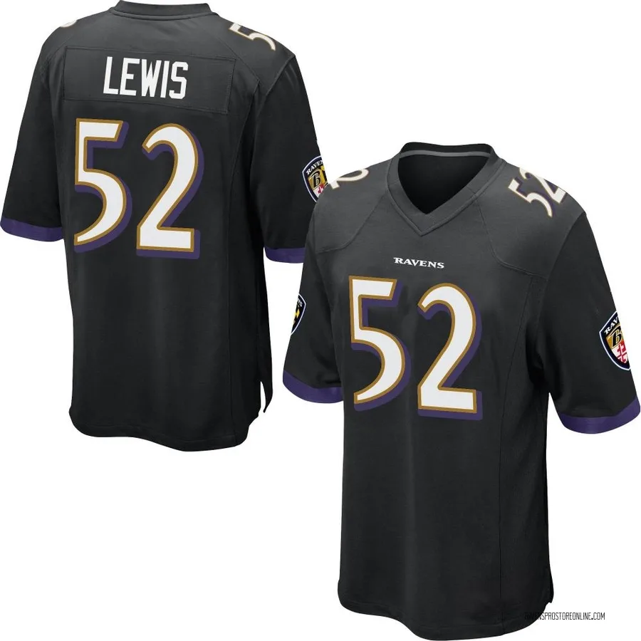 Ray Lewis Baltimore Ravens Men's Game Nike Jersey - Black