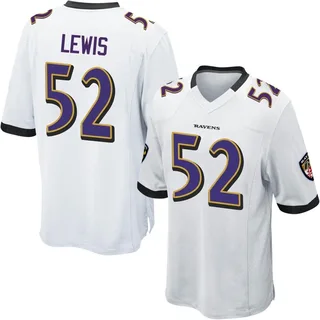 Ray Lewis Baltimore Ravens Men's Game Nike Jersey - White
