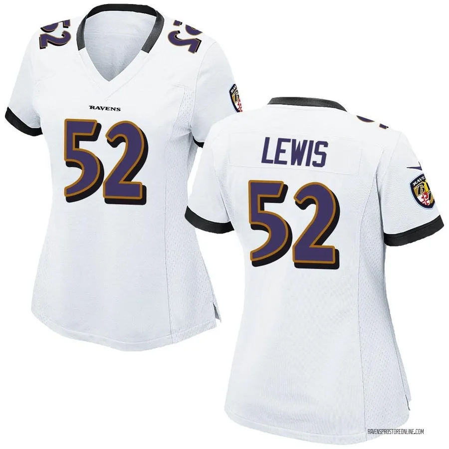 Ray Lewis Baltimore Ravens Women's Game Nike Jersey - White