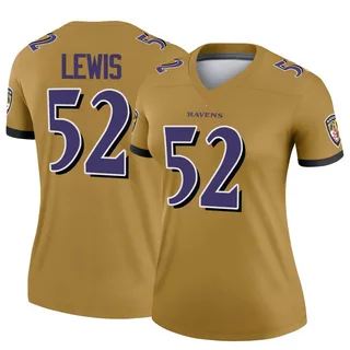 Ray Lewis Baltimore Ravens Women's Legend Inverted Nike Jersey - Gold