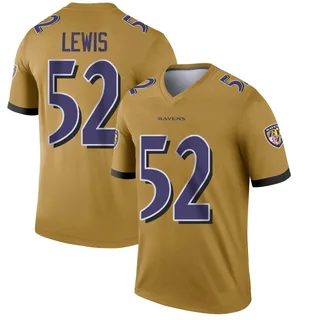 Ray Lewis Baltimore Ravens Youth Legend Inverted Nike Jersey - Gold