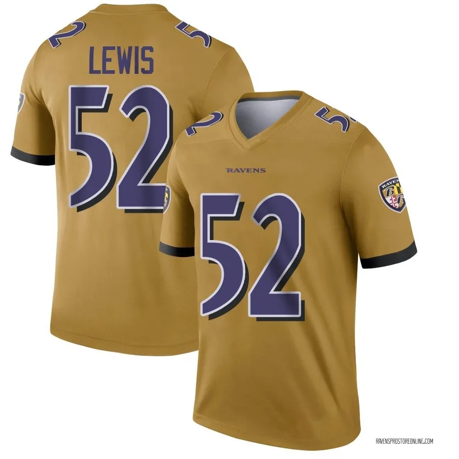 Ray Lewis Baltimore Ravens Youth Legend Inverted Nike Jersey - Gold