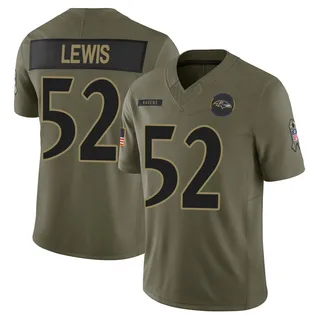 Ray Lewis Baltimore Ravens Youth Limited 2025 Salute to Service Nike Jersey - Olive